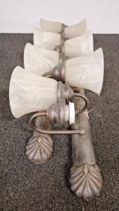 PAIR OF WALL-MOUNT LIGHT FIXTURES