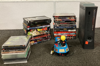 XBOX 360 (UNABLE TO TEST) DVDS INCLUDING VAMPIRE HUNTER, A KNIGHTS TALE, SPIDER-MAN 2, DRAGON BALL Z, RISE, ERAGON, SPAWN AND MORE
