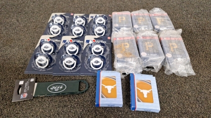 SPORTS MEMORABILIA INCLUDING MLB PACIFIERS AND PLAYING CARDS