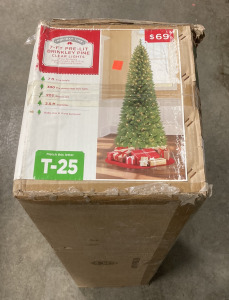 (1) HOLIDAY TIME 7-FY PRE LIT BRINKLEY PINE CLEARN LIGHTS CHRISTMAS TREE ASSEMBLY