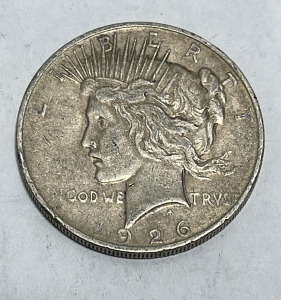 1926 Peace Dollar 90% Silver One Dollar Coin