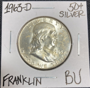 1963-D BU Franklin Silver Half Dollar