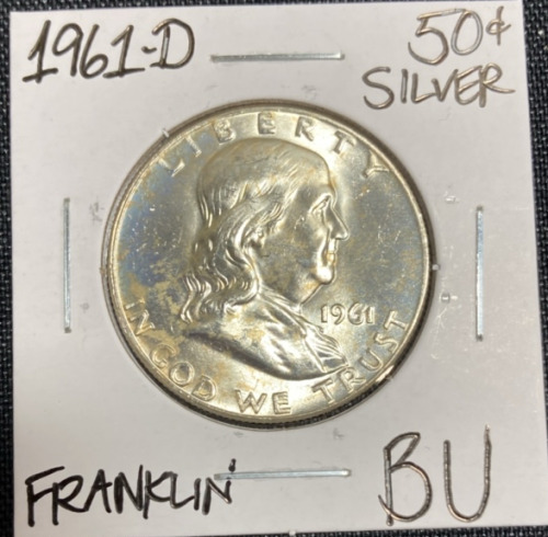 1961-D BU Franklin Silver Half Dollar