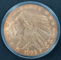 5oz .999 Copper 1929 Indian Chief/Eagle Paperweight - 2