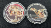 (5) Jurassic Time Dinosaur .925 Plated Collectible Coins - 3