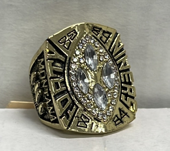 Joe Montana Back To Back 1988-1989 Super Bowl XXIV Ring (Gold Toned)