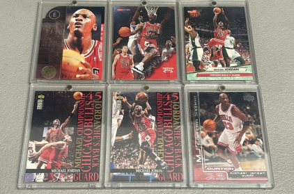 (6) 1995 NBA Michael Jordan Collectible NBA Cards