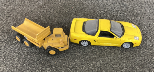 Cat Dump Truck & Acura Model Car