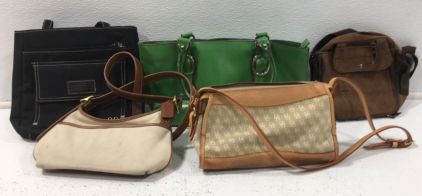 (5) Purses, (1) Coach, (1) Dooney & Bourke & More