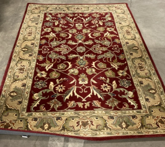 5&rsquo; x 7&rsquo;9&rdquo; Red/Beige Traditional Area Rug