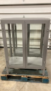 (2) Metal and Glass Display Cases