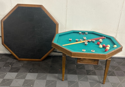 Three On One Octagon Bumper Ball, Pocker, Dinner Table