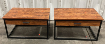 (2) Side Tables With Drawer