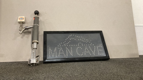 Man Cave Sign & Beer Tap