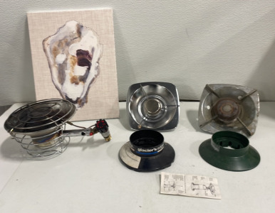 (2) Propane Stove Burners (1) Porpane Heater And More!