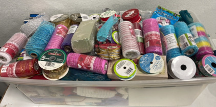 (1) Box Of Ribbon - Packing Material - Christmas Decorations - Craft Supply&rsquo;s And More!