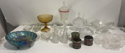(15)+ Assorted Crystal And Glasswear