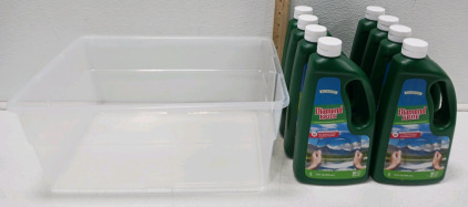 (8) 32 Oz Diamond Brite Dishwasher Detergent (1) 16qt Sterilite Tote