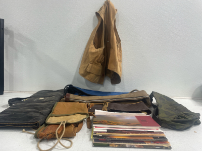 (5) Rifle holders, (1) Hunting Vest and (13) Gun Magazines