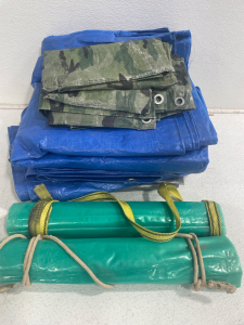 (8) Tarps (1) 18X 11 (4) 9 X 7.6