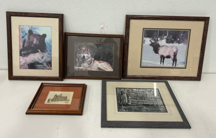 (5) Framed Photos