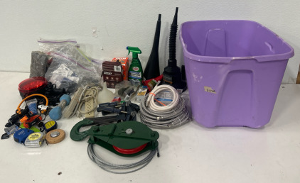 5-Gallon Tote W/ Automotive & Grauge What supplies