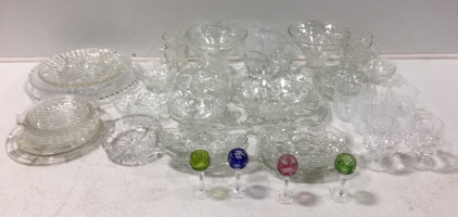 Collection Of Cut Glass Kitchenware, Possibly Some Lead Crystal