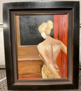 Original Art Peice, Women w/ Dress Artist Name Ineligible 30&rdquo;X 36&rdquo;