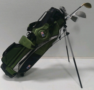 U.S Kids Golf Green Golf Bag W/ Clubs