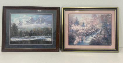 (2) Vintage Hemco Framed Pictures