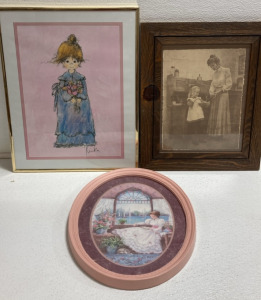(3) Framed Victorian Feminine Wall Art