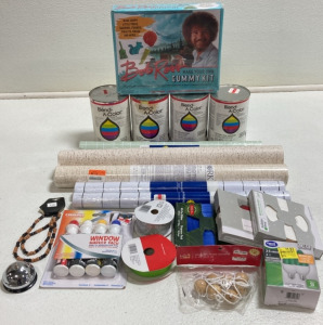Removable Wallpaper, Toner Colorant, Ribbon, Window Markers, Bob Ross Gummy Kit and more