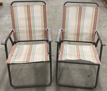 (2) Folding Beach Chairs