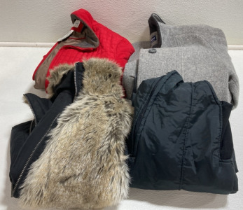 Women&rsquo;s Clothes: (2) Jackets, (1) Vest, (1) Snowpants