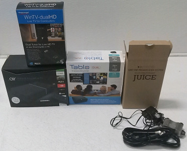 (1) .air Wetek Android TV System (1) WinTV-Dual HD Live TV System (1) Tablo Dual TV Antenna DVR W/ WiFi Connection (1) Clear stream Juice UHF/VHF Preamplifier System
