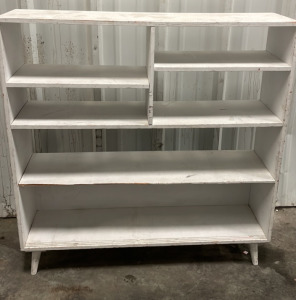 (1) White Bookshelf