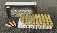 BOX OF BLAZER 9MM LUGER 124 GR. FMJ