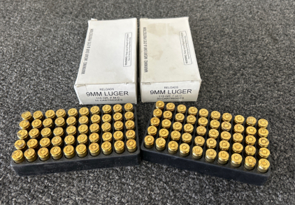 (2) BOXES OF 9MM LUGER 115 GR. F.M.C.