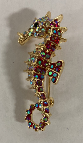 Red/Blue Seahorse Pin