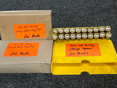 60 ROUNDS 30-40 KRAG AMMO