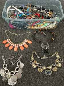 CONTAINER OF FASHION NECKLACES