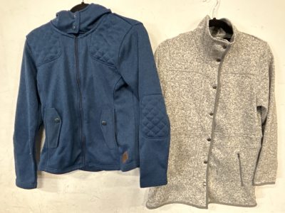 2 EDDIE BAUER LADIES SWEATER JACKETS (BOTH MEDIUMS)