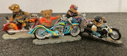 (1) SAUCY AND SPICY FROM THE BIKER BABES COLLECTION FIGURINE (NUMBER A0063), (1) SIZZLIN’ WITH SASS FROM THE BIKER BABES COLLECTION FIGURINE (NUMBER A0388), AND (2) FIGURINES FROM THE FAITHFUL FUZZIES BORN TO DIE COLLECTION