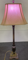 TABLE LAMPS 31.5” (ONE MISSING HARP, BOTH TURN ON) - 4