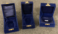 (7) BLUE VELVET JEWELRY BOXES, (1) GREEN VELVET JEWELRY BOX - 4