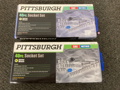 (2) PITTSBURGH RATCHET WRENCH 40 PC SET