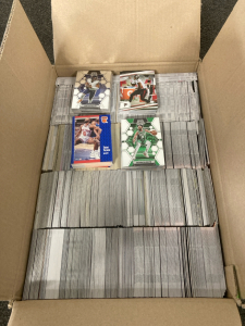 BASKETBALL AND FOOTBALL CARDS, ASSORTED LARGE LOTS; MOSTLY MOSAIC, FLEER AND PRESTIGE