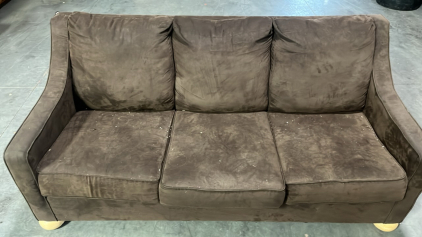 DARK BROWN COUCH ( 35”x 77”)