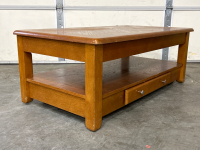 ROLLING COFFEE TABLE- 48"x 25"x 18" - 3