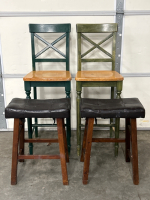 (4) BARSTOOLS (2) TALL AND (2) SHORT - 3